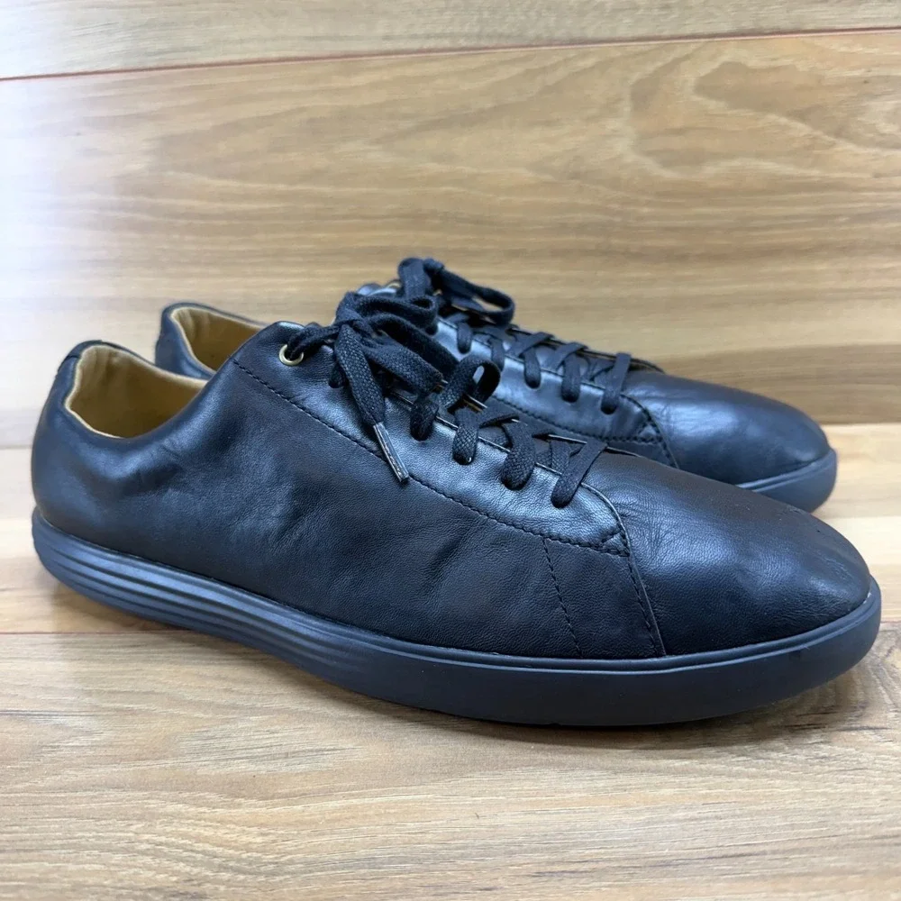 Cole Haan Grand Cross Court Mens 11.5 M Black Leather Light Weight‎ Sneakers